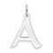 Sterling Silver Medium Artisian Block Initial A Charm Jewerly 21mm x 15mm